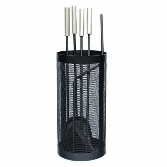 Kaminbesteck 4-teilig aus Edelstahl & Stahl – DKD Home Decor, Schwarz