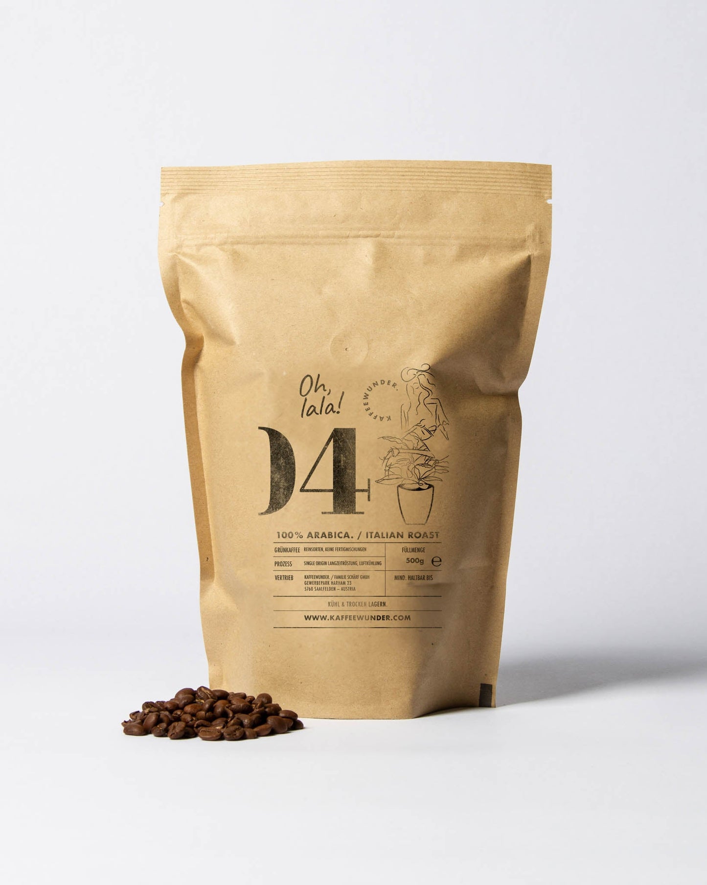 Kaffeewunder Kaffee Nr. 04 / 100% Arabica Bohnen / 3er Blend / 500g)