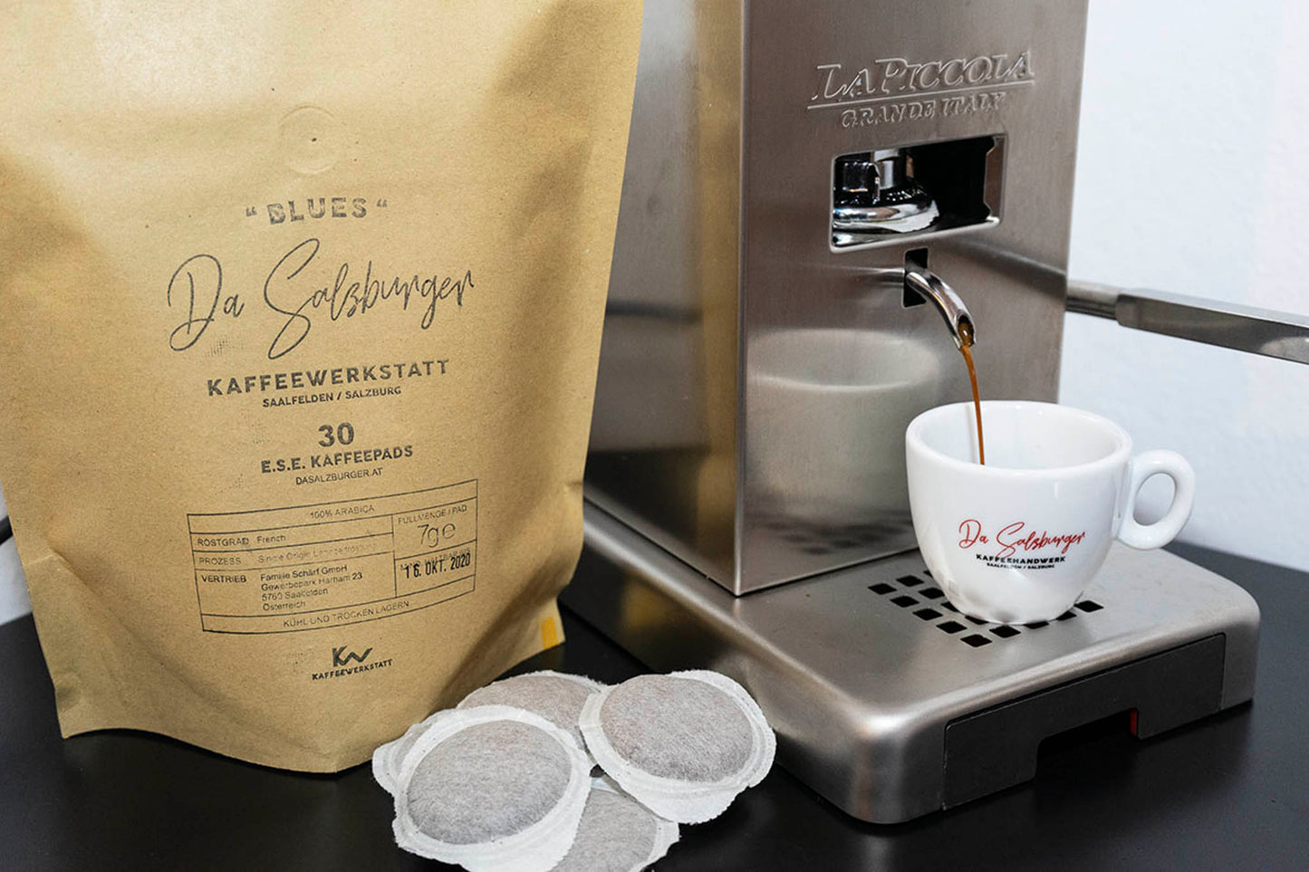 ESE Pads - Da Salzburger Kaffee "BLUES" (100% Arabica Kaffee / 30 Stück)