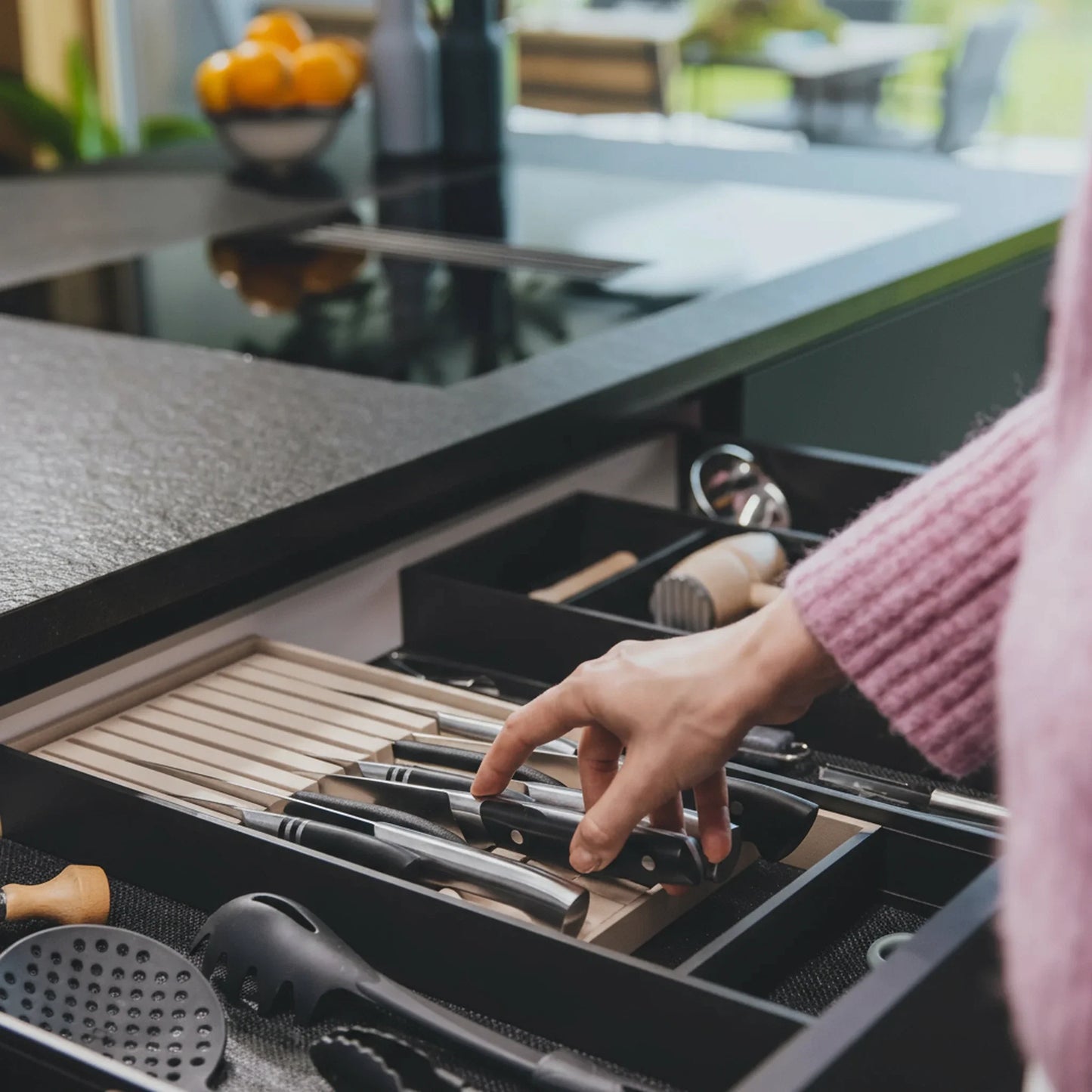 ECO AMBIA-LINE Messerblock aus pflanzenbasiertem Kunststoff