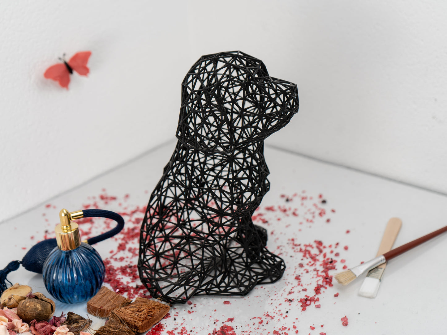 Welpe – Niedliche Wire Design-Skulptur