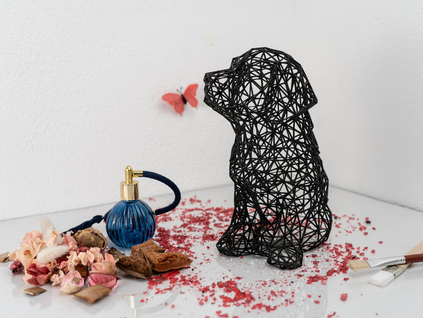 Welpe – Niedliche Wire Design-Skulptur