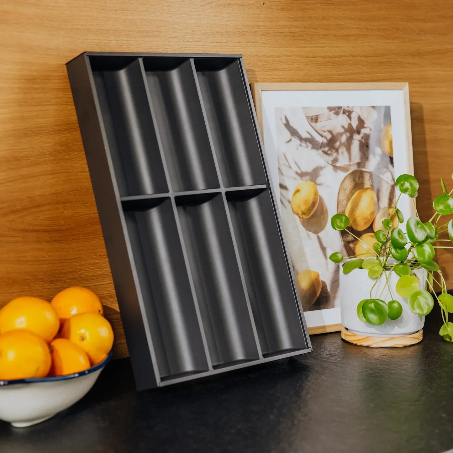 AMBIA-LINE Besteckkasten Stahl Soft-Touch (30 cm)