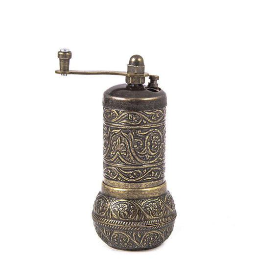 Gewürzmühle aus Metall  - Bronze - klein - 11 x 5cm