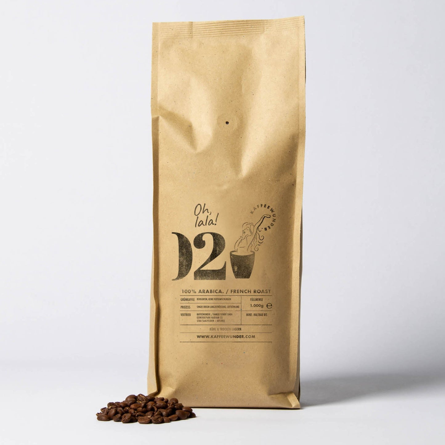 Kaffeewunder Kaffee Nr.02 (100% Arabica Bohnen / Medium Roast / 1kg)