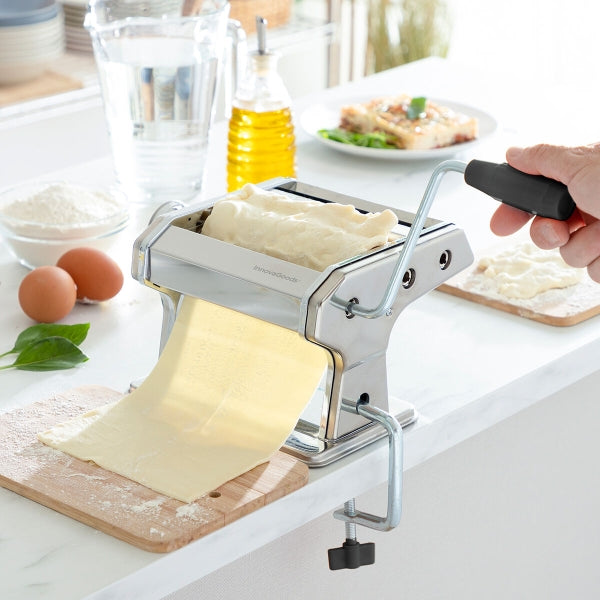InnovaGoods Nudelmaschine – Frische Pasta selbst gemacht (3 Walzen, 8 Stufen, mit Rezepten)