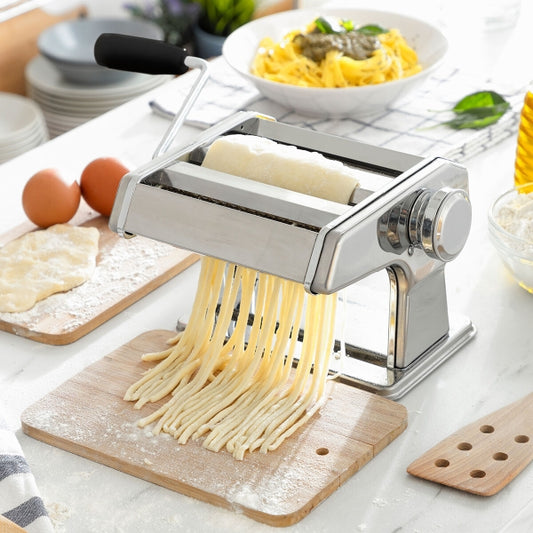 InnovaGoods Nudelmaschine – Frische Pasta selbst gemacht (3 Walzen, 8 Stufen, mit Rezepten)