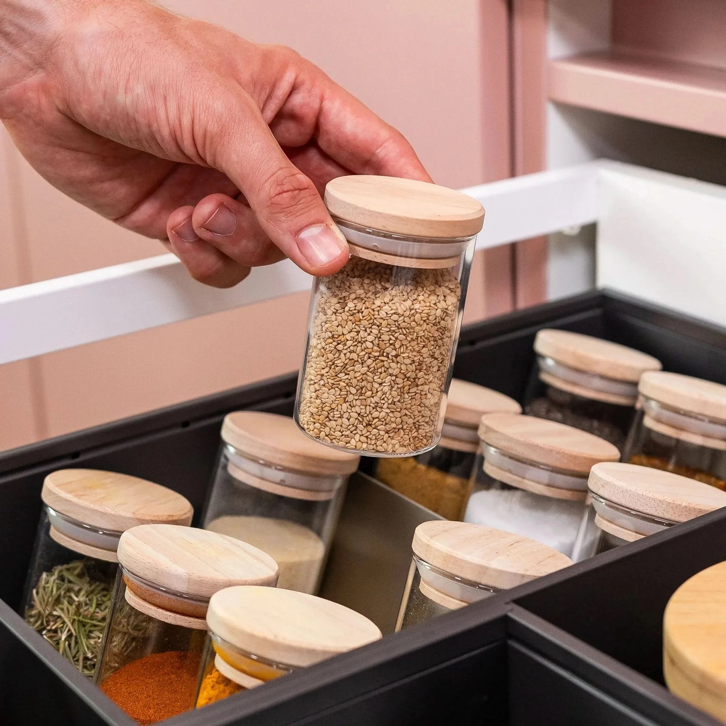 Gewürzhalter Komplettset inkl. 12 Gewürzgläser